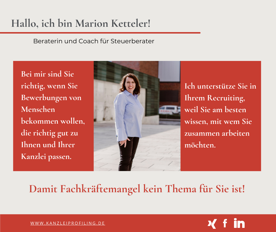 Marion Ketteler
Fachkräftemangel
Recruiting für Steuerberater